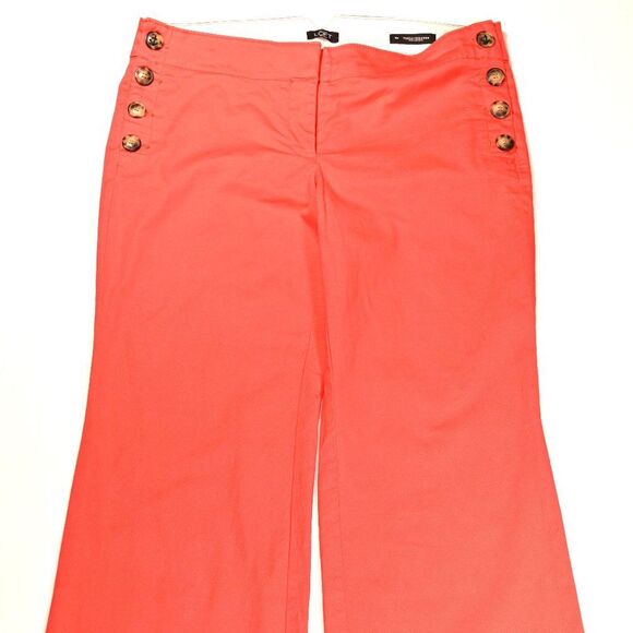 LOFT Stretch Bright Coral Sailor Pants in Marisa Fit - Picture 2 of 3